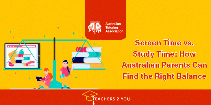 Australian parent helping child balance screen time and homework 